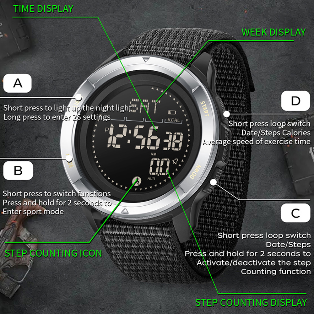 SANDA Brand Electronic Watches - Compass Lensatic incelemesi ve fiyatı