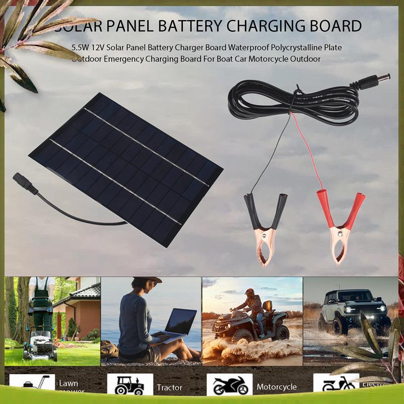 AB98-5.5W 12V Solar Panel Batt - Solar Emergency Charger incelemesi ve fiyatı