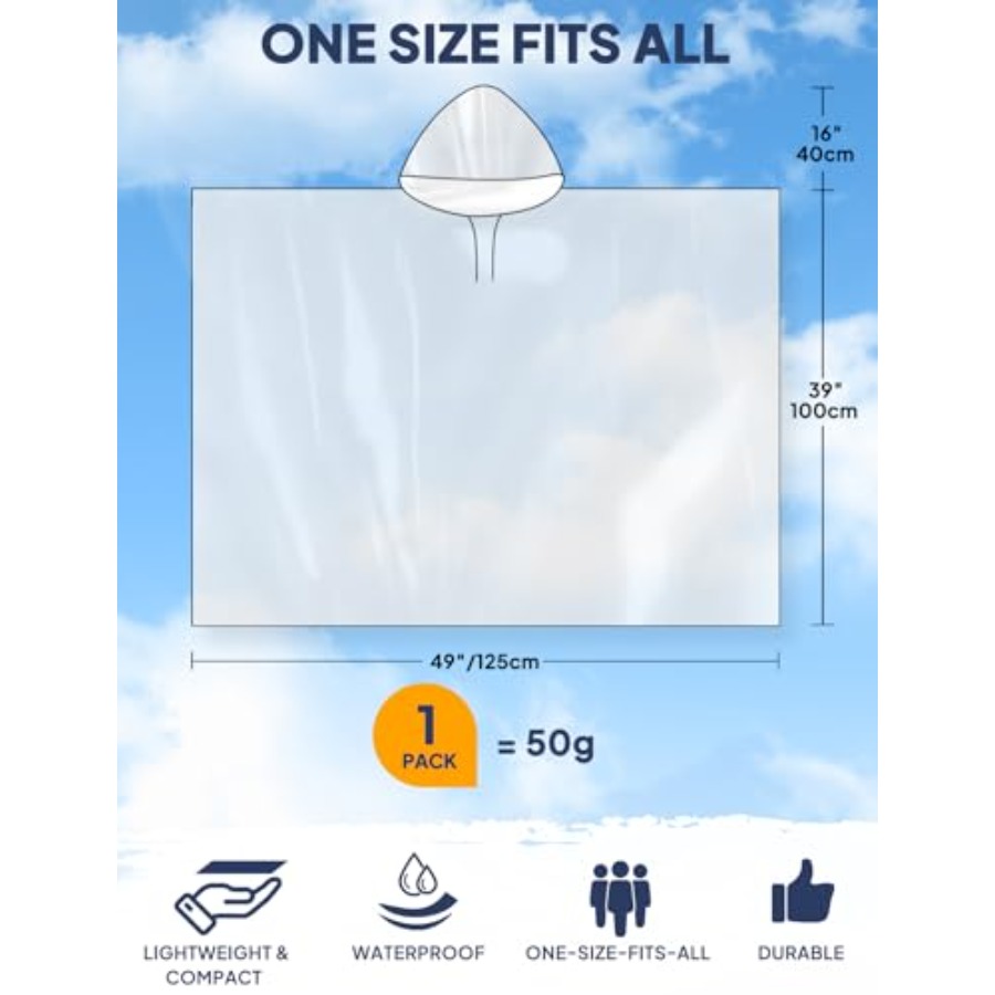 ANYOO Disposable Rain Poncho f - Emergency Poncho Rain incelemesi ve fiyatı