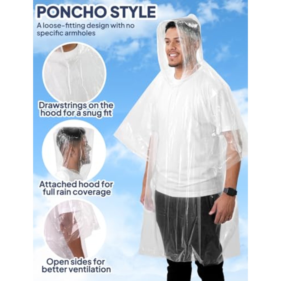 ANYOO Disposable Rain Poncho f - Emergency Poncho Rain incelemesi ve fiyatı