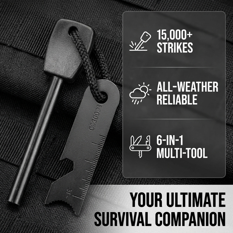 Multi-Function Wooden Handle M - Magnesium Fire Starter incelemesi ve fiyatı