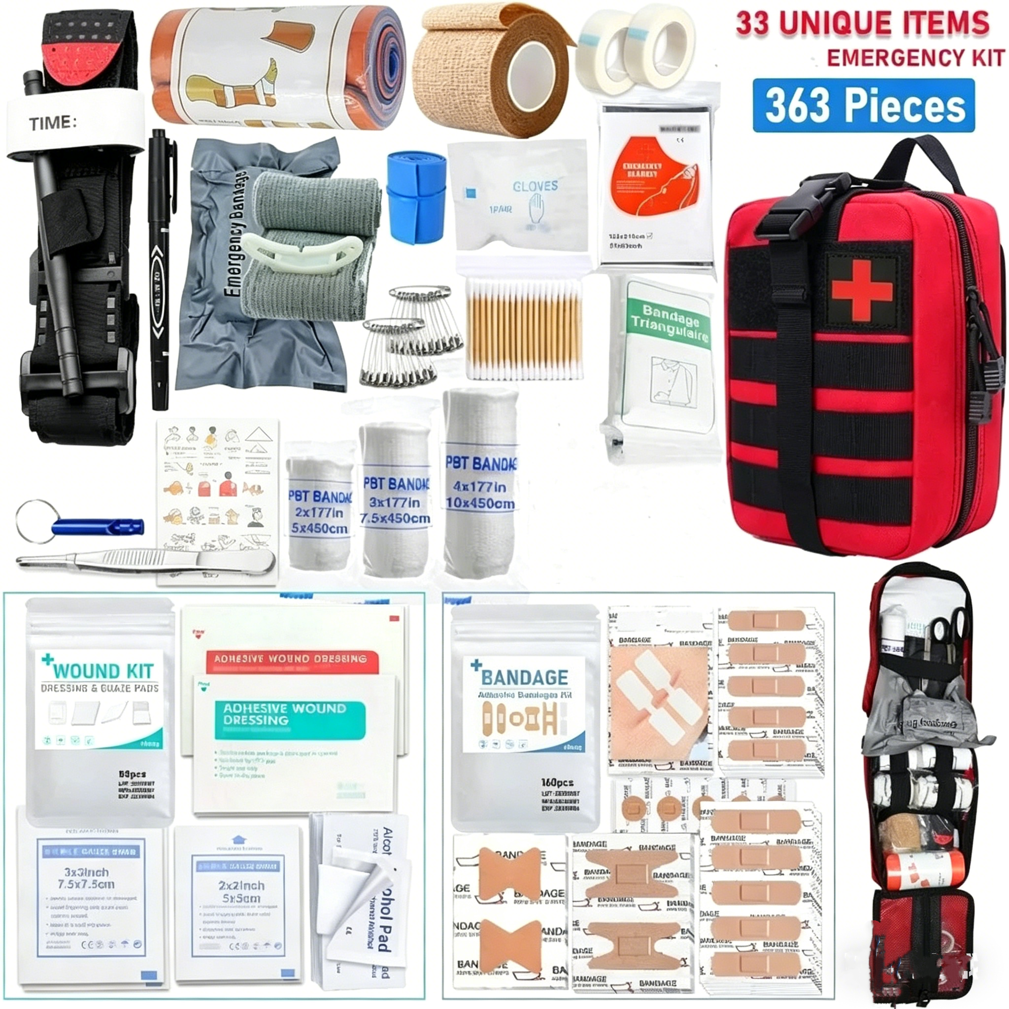363pcs First Aid Kit Bag All P - Bivy Bag Emergency incelemesi ve fiyatı
