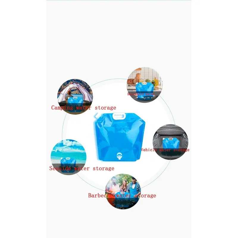 1/3/5Pcs 10L Camping Water Bag - Water Bag Collapsible incelemesi ve fiyatı
