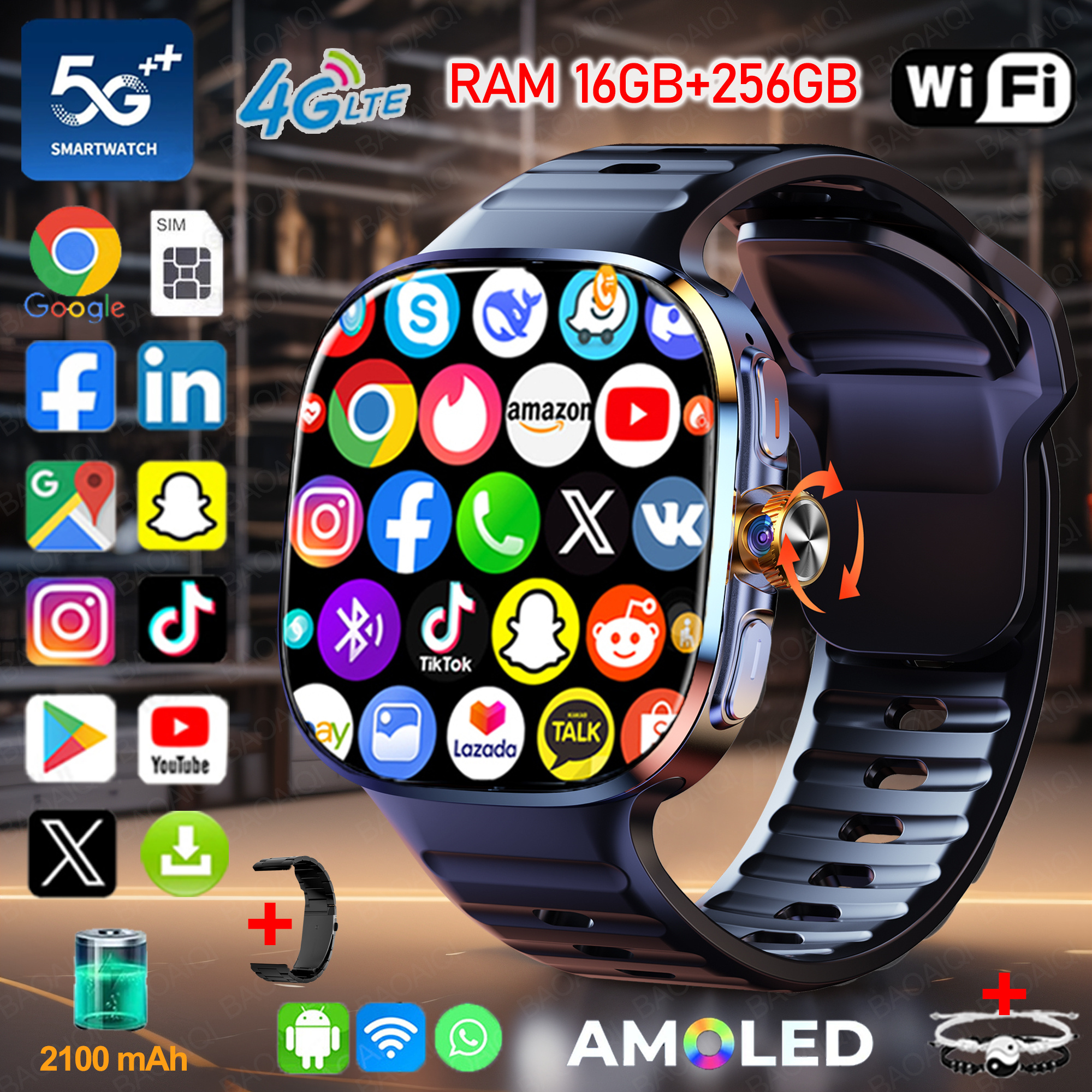 New Large Screen Smartwatch 4G - Compass Lensatic incelemesi ve fiyatı
