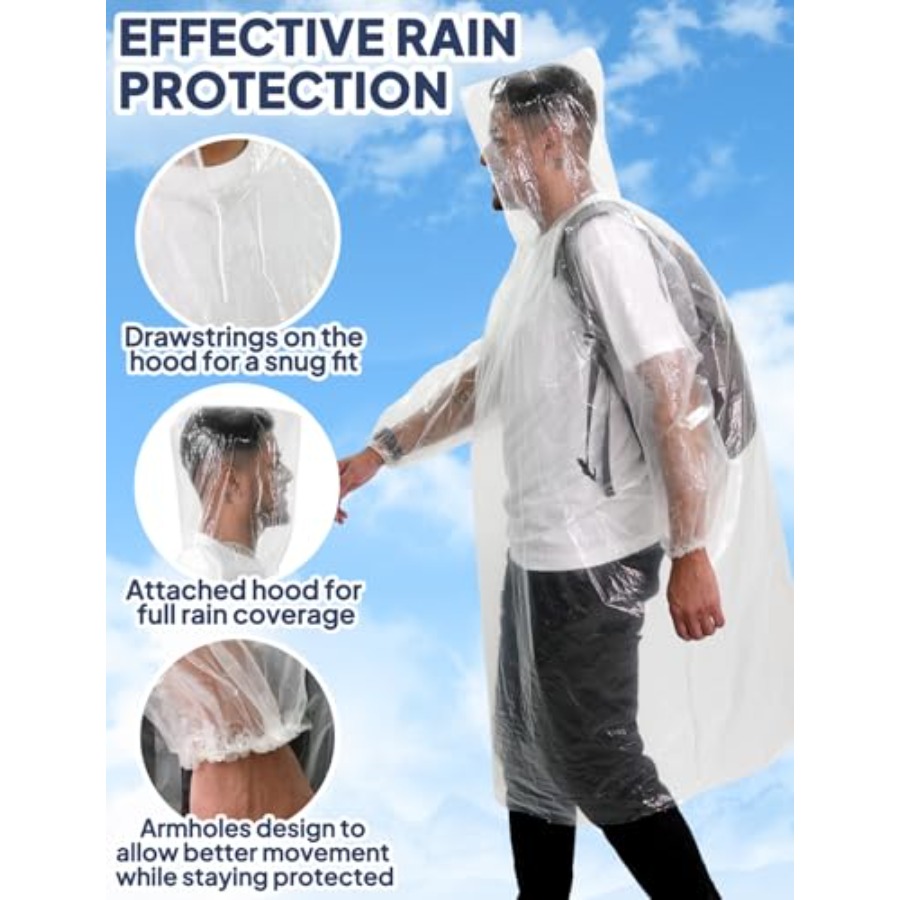 ANYOO Disposable Rain Poncho f - Emergency Poncho Rain incelemesi ve fiyatı