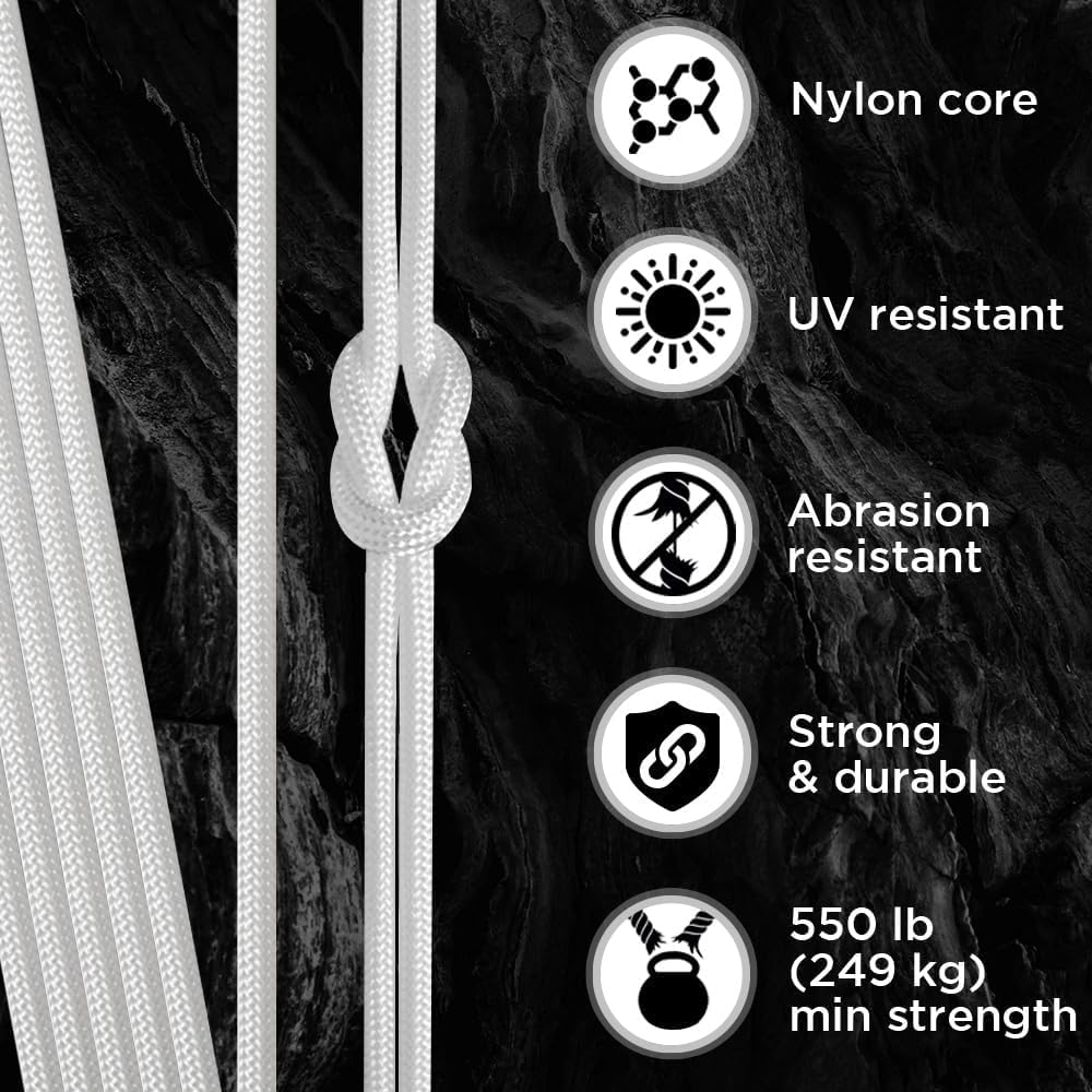 Paracord Type III 550 White 10 - Para Cord 1000Ft incelemesi ve fiyatı