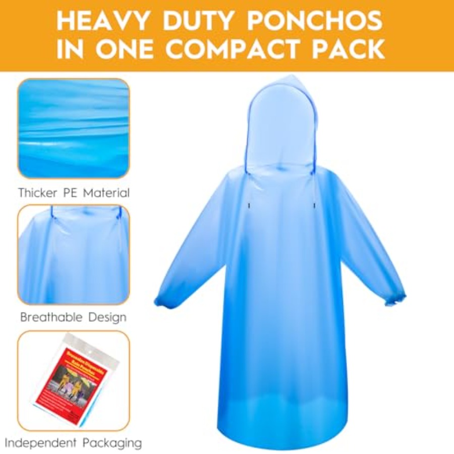 and and Disposable Rain Poncho - Emergency Poncho Rain incelemesi ve fiyatı