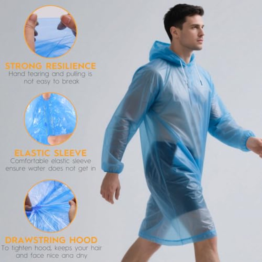 and and Disposable Rain Poncho - Emergency Poncho Rain incelemesi ve fiyatı