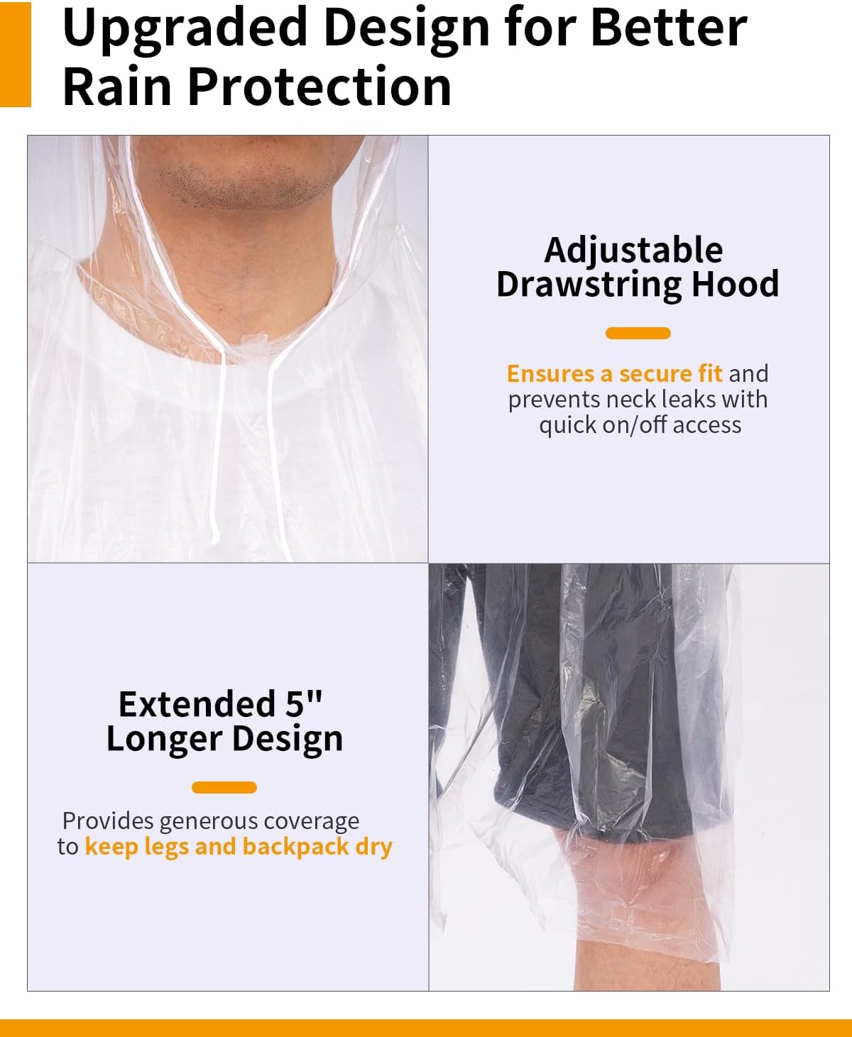 Extra Long Rain Ponchos for Ad - Emergency Poncho Rain incelemesi ve fiyatı