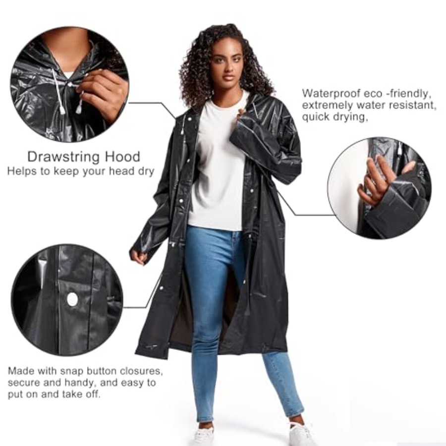 Rain Ponchos for Adults Rainco - Emergency Poncho Rain incelemesi ve fiyatı