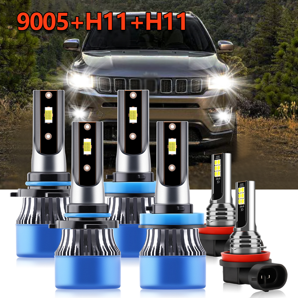 6x Combo LED Headlight 9005 H1 - Compass Lensatic incelemesi ve fiyatı