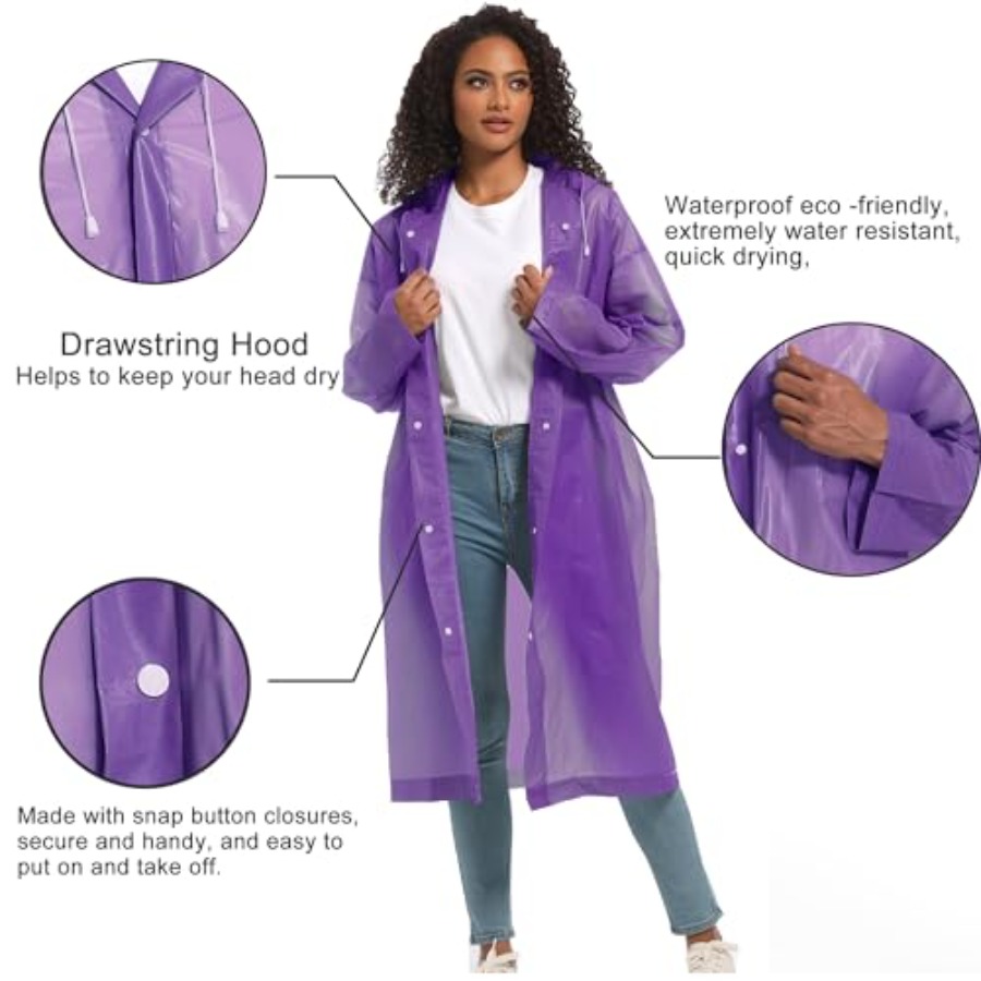 Rain Ponchos for Adults Rainco - Emergency Poncho Rain incelemesi ve fiyatı
