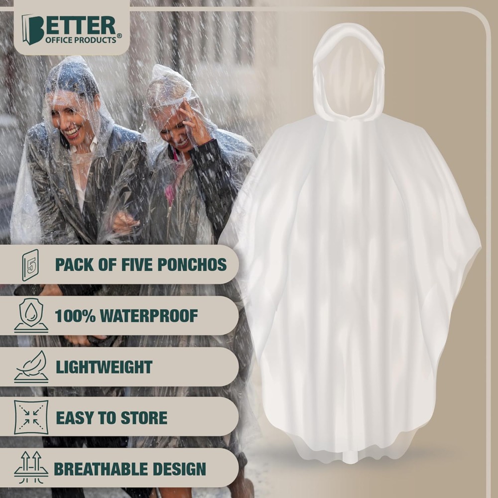 Better Office Products Disposa - Emergency Poncho Rain incelemesi ve fiyatı