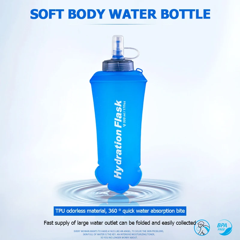 250ml 500ml 750ml Portable Fol - Water Bag Collapsible incelemesi ve fiyatı