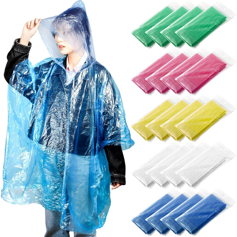 20 Pack Disposable Rain Poncho - Emergency Poncho Rain incelemesi ve fiyatı