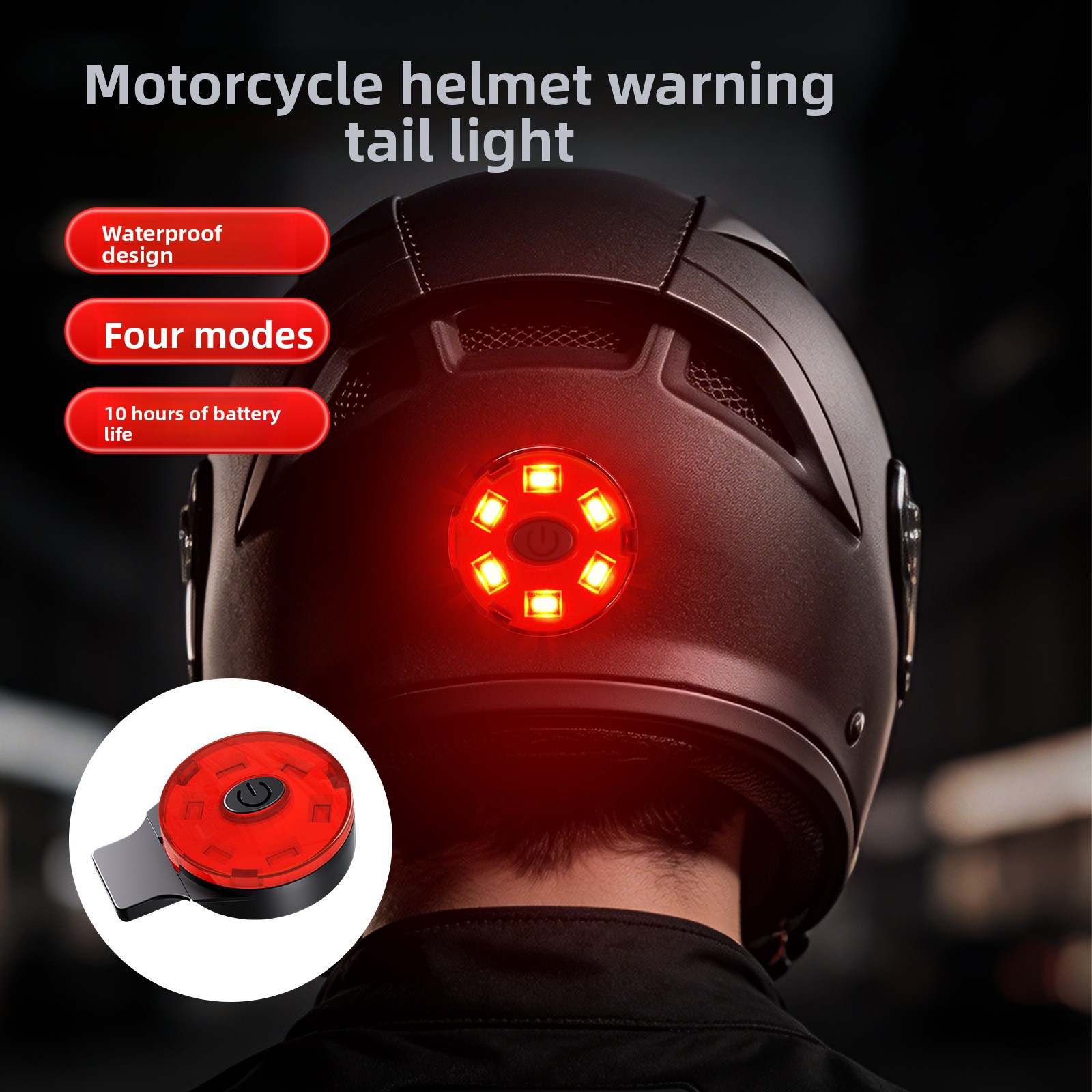 USB Rechargeable LED Helmet Ta - Sos Light Strobe incelemesi ve fiyatı