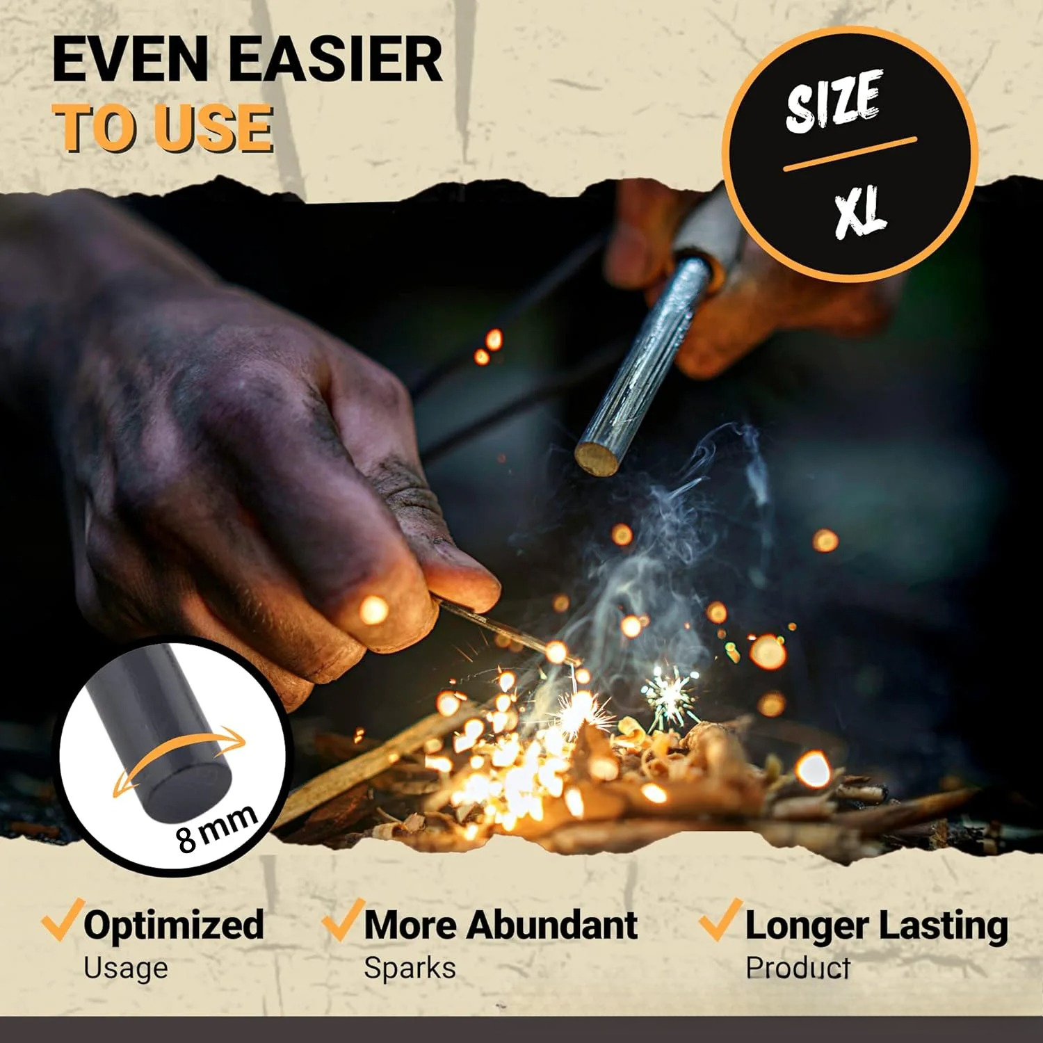 Portable Outdoor Flint and Ste - Magnesium Fire Starter incelemesi ve fiyatı