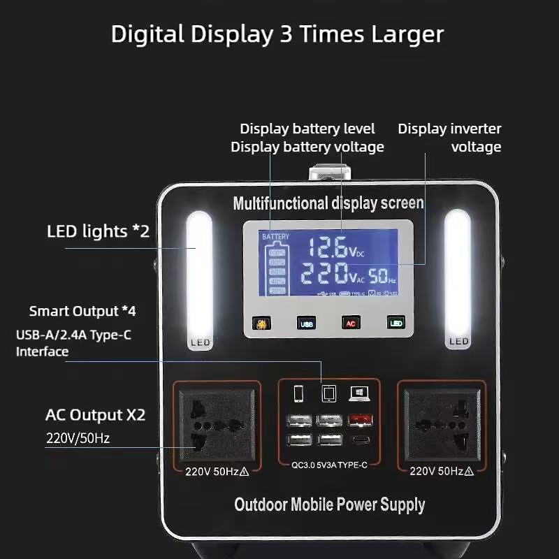 220V LiFePO4 Portable Power St - Solar Emergency Charger incelemesi ve fiyatı