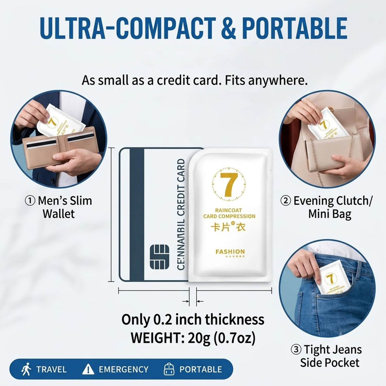 Unisex Portable Card Disposabl - Emergency Poncho Rain incelemesi ve fiyatı