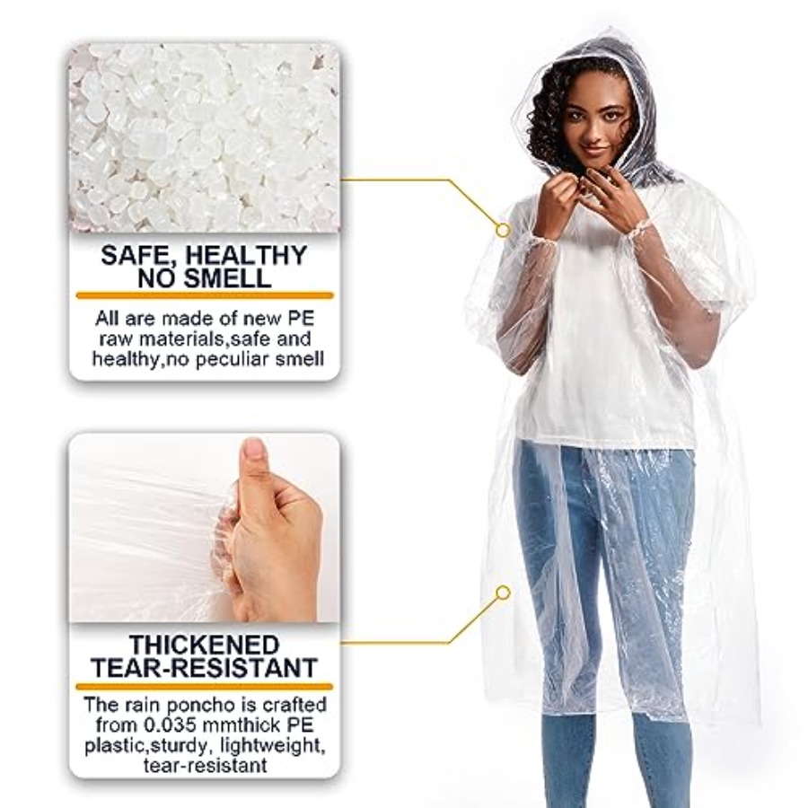 Disposable Rain Ponchos for Ad - Emergency Poncho Rain incelemesi ve fiyatı