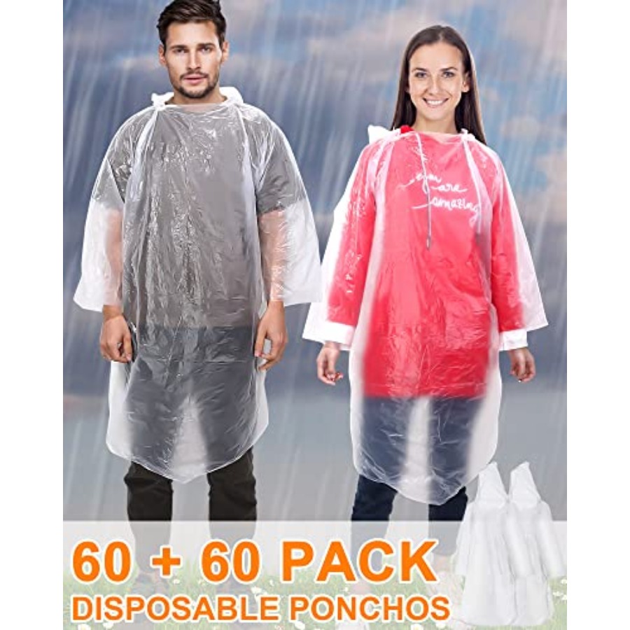 120 Pack Disposable Rain Ponch - Emergency Poncho Rain incelemesi ve fiyatı