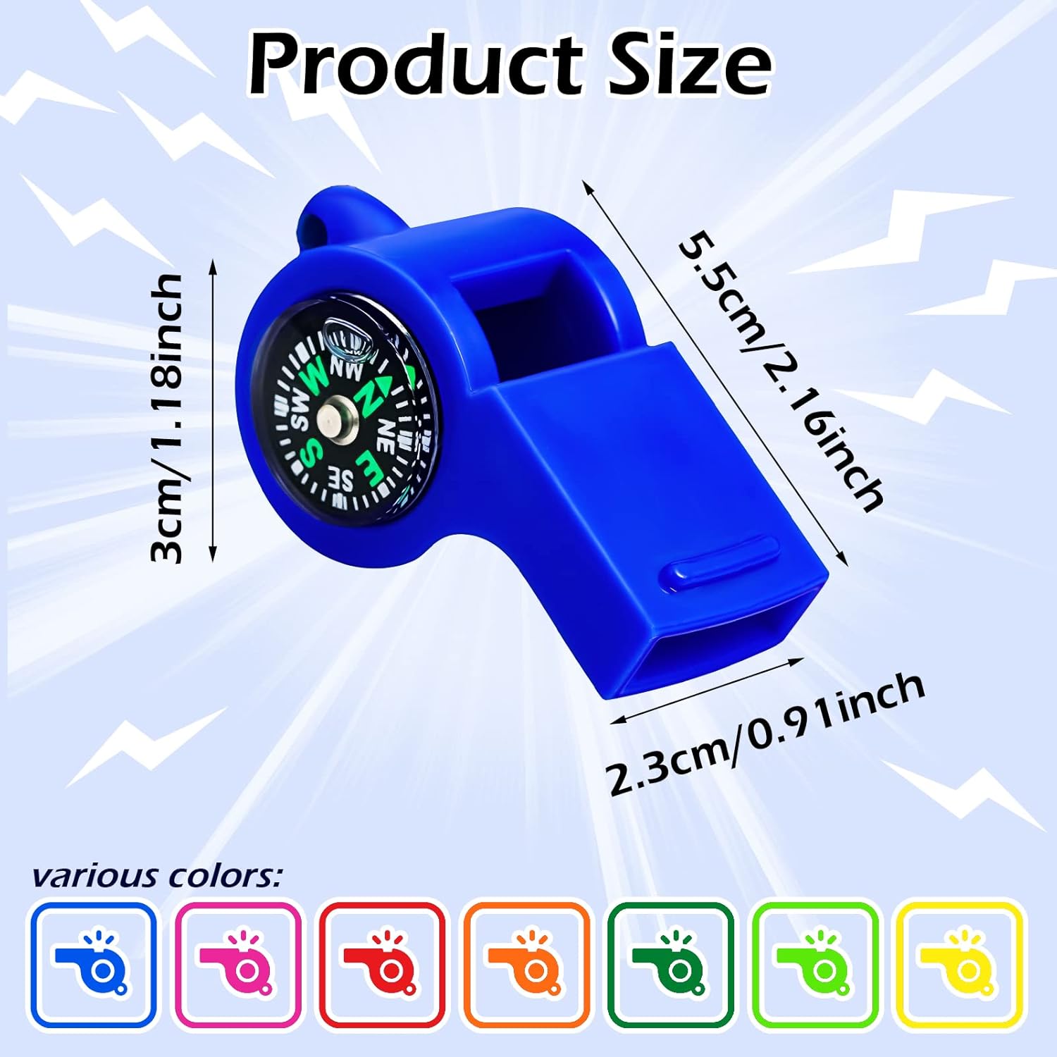 7 Pack 2-in-1 Whistle Compass  - Emergency Whistle Loud incelemesi ve fiyatı