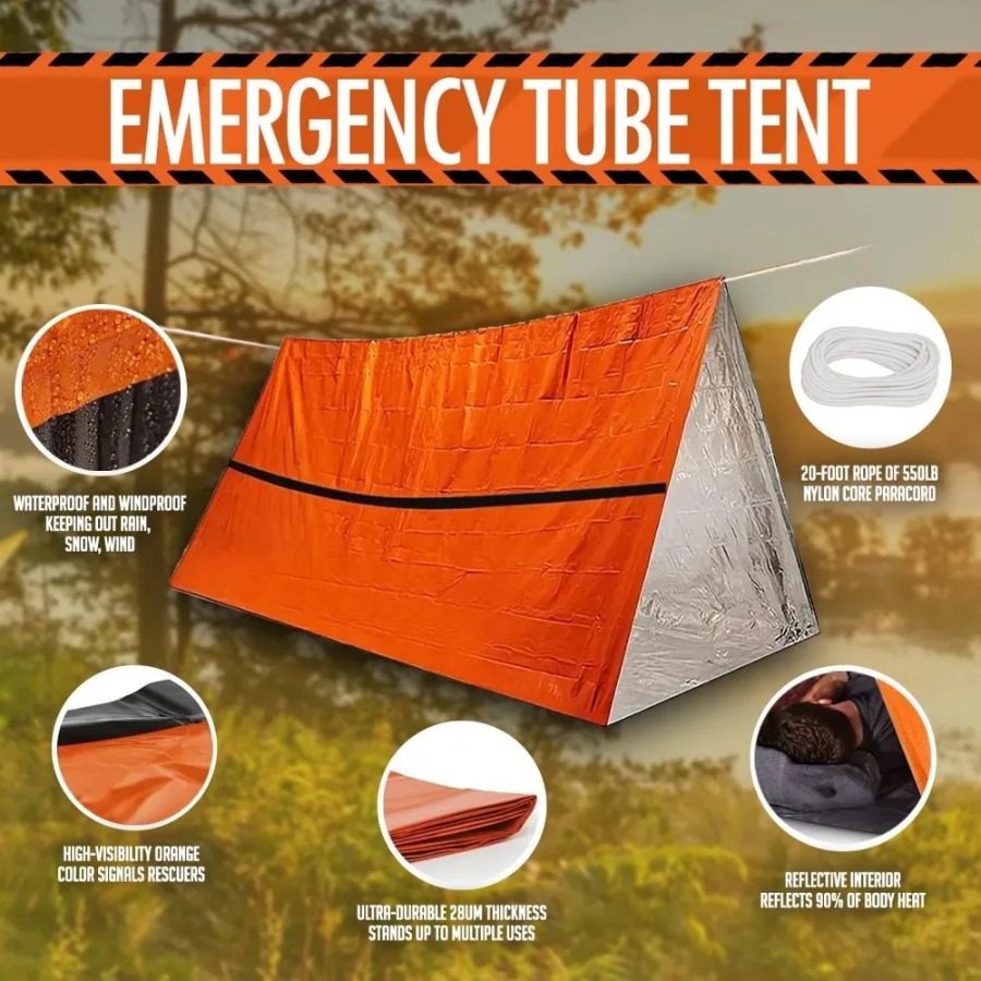 1PC Anti-rain Emergency Sleepi - Emergency Mylar Tent incelemesi ve fiyatı