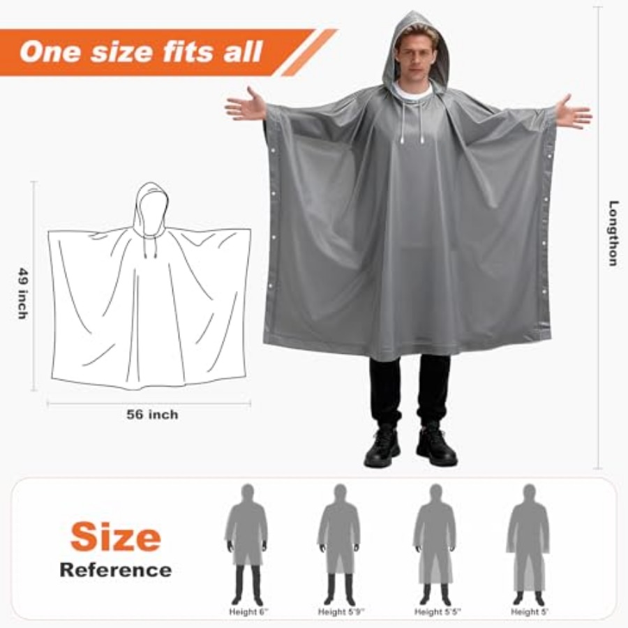 8 Pack Hooded Rain Ponchos for - Emergency Poncho Rain incelemesi ve fiyatı