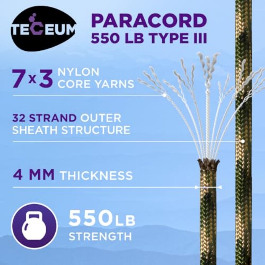 Reflective Paracord Rope 1000  - Para Cord 1000Ft incelemesi ve fiyatı
