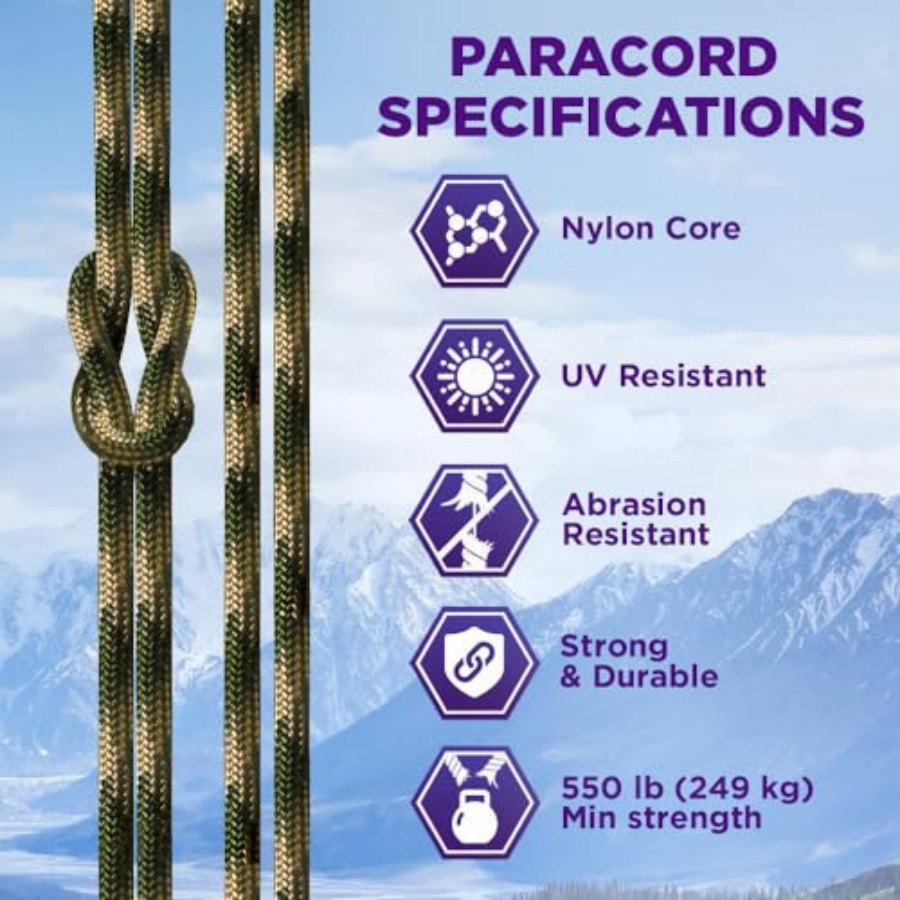 Reflective Paracord Rope 1000  - Para Cord 1000Ft incelemesi ve fiyatı