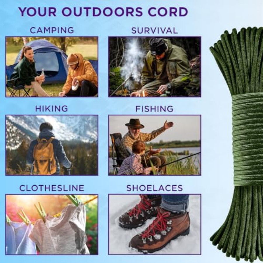 Reflective Paracord Rope 1000  - Para Cord 1000Ft incelemesi ve fiyatı