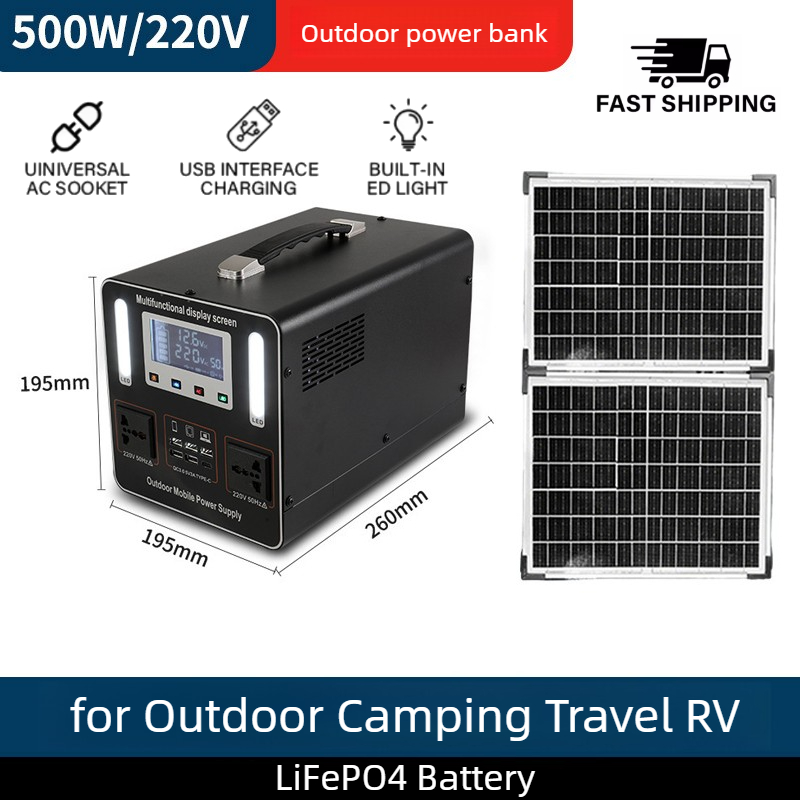 500Wh 500W 220V Portable Power - Solar Emergency Charger incelemesi ve fiyatı