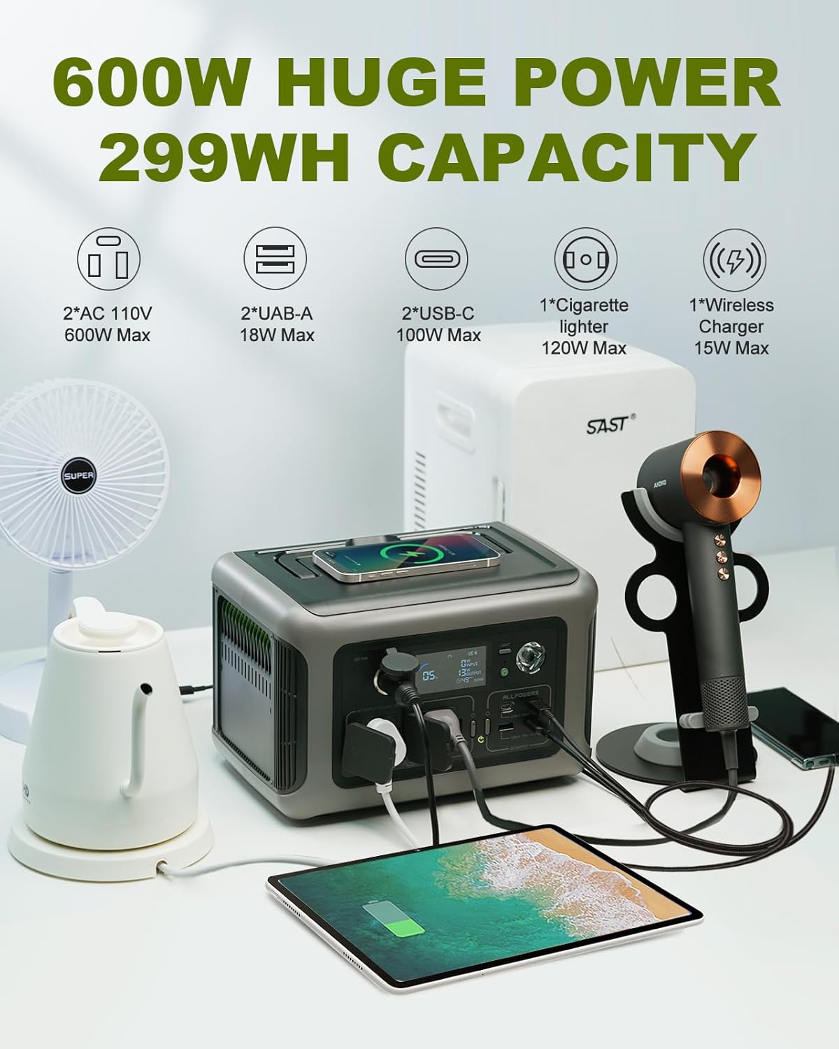 ALLPOWERS R600 299Wh 600W LiFe - Solar Emergency Charger incelemesi ve fiyatı