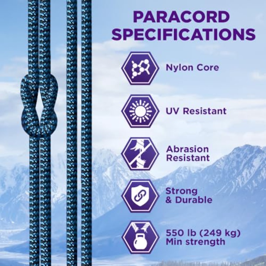 Reflective Paracord Rope 1000  - Para Cord 1000Ft incelemesi ve fiyatı