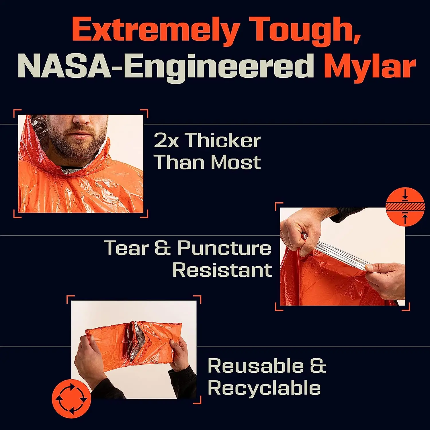 LIFE Emergency Survival Poncho - Survival Blanket Reflective incelemesi ve fiyatı