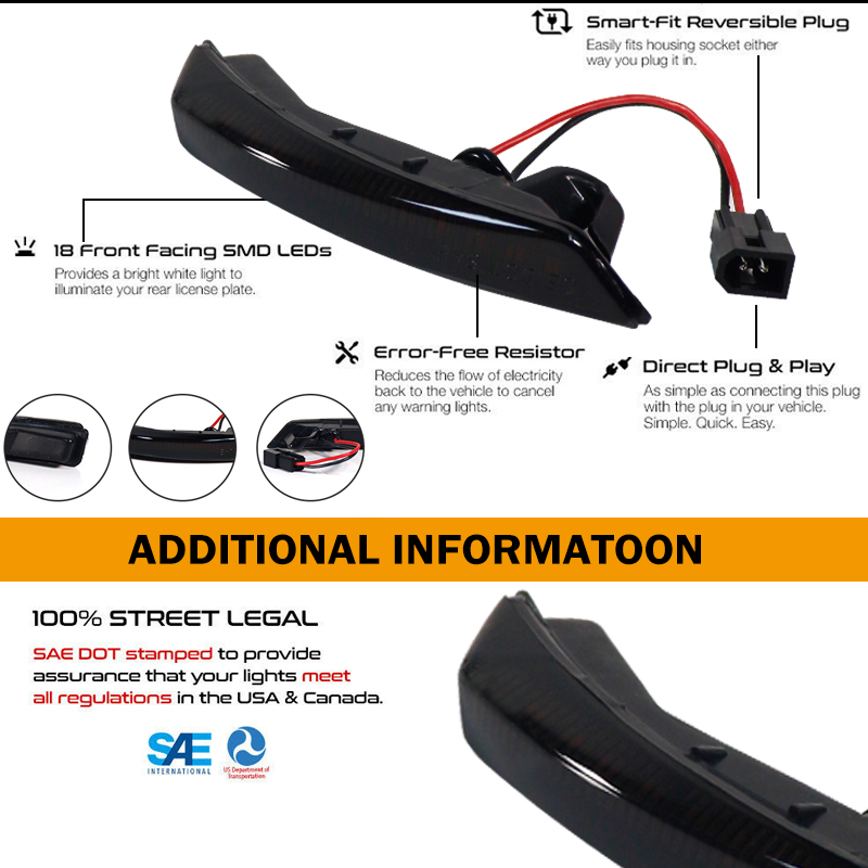 2x Dynamic Side Mirror Lamp Fo - Signal Panel Orange incelemesi ve fiyatı