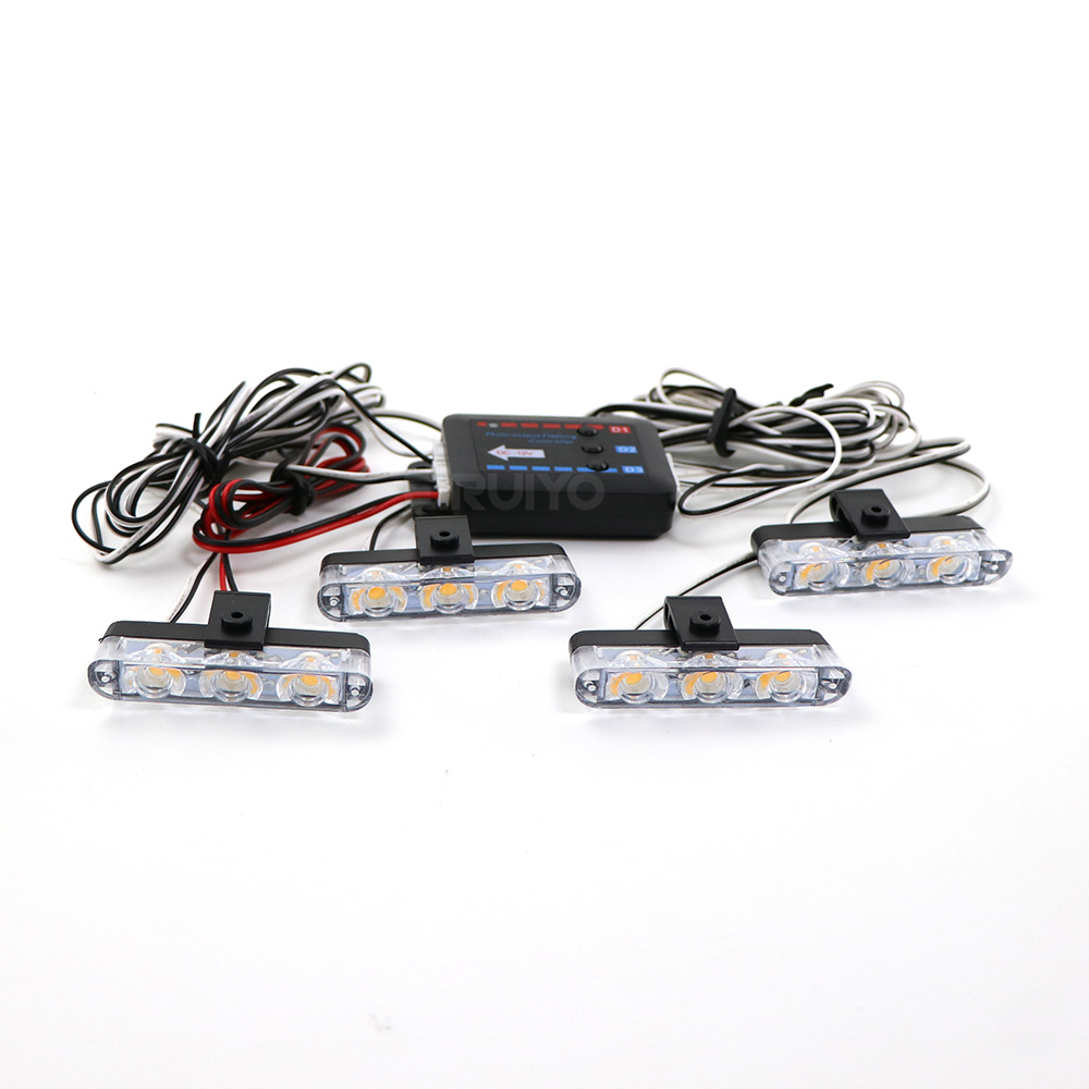 4x 3 LED Grill Car LED Strobe  - Sos Light Strobe incelemesi ve fiyatı